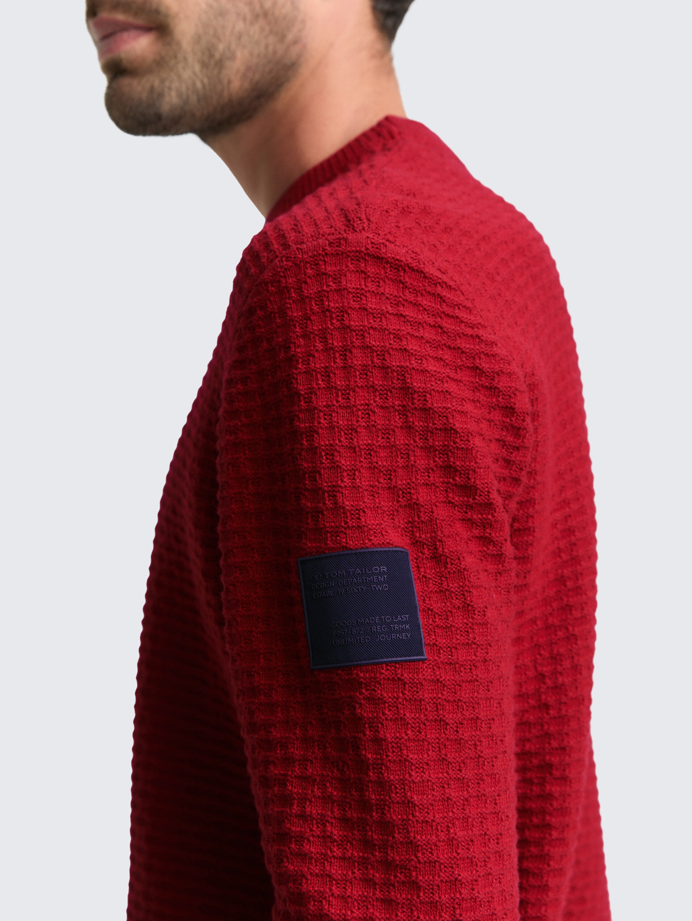 Knitted jumper with round neck - coach_red - 