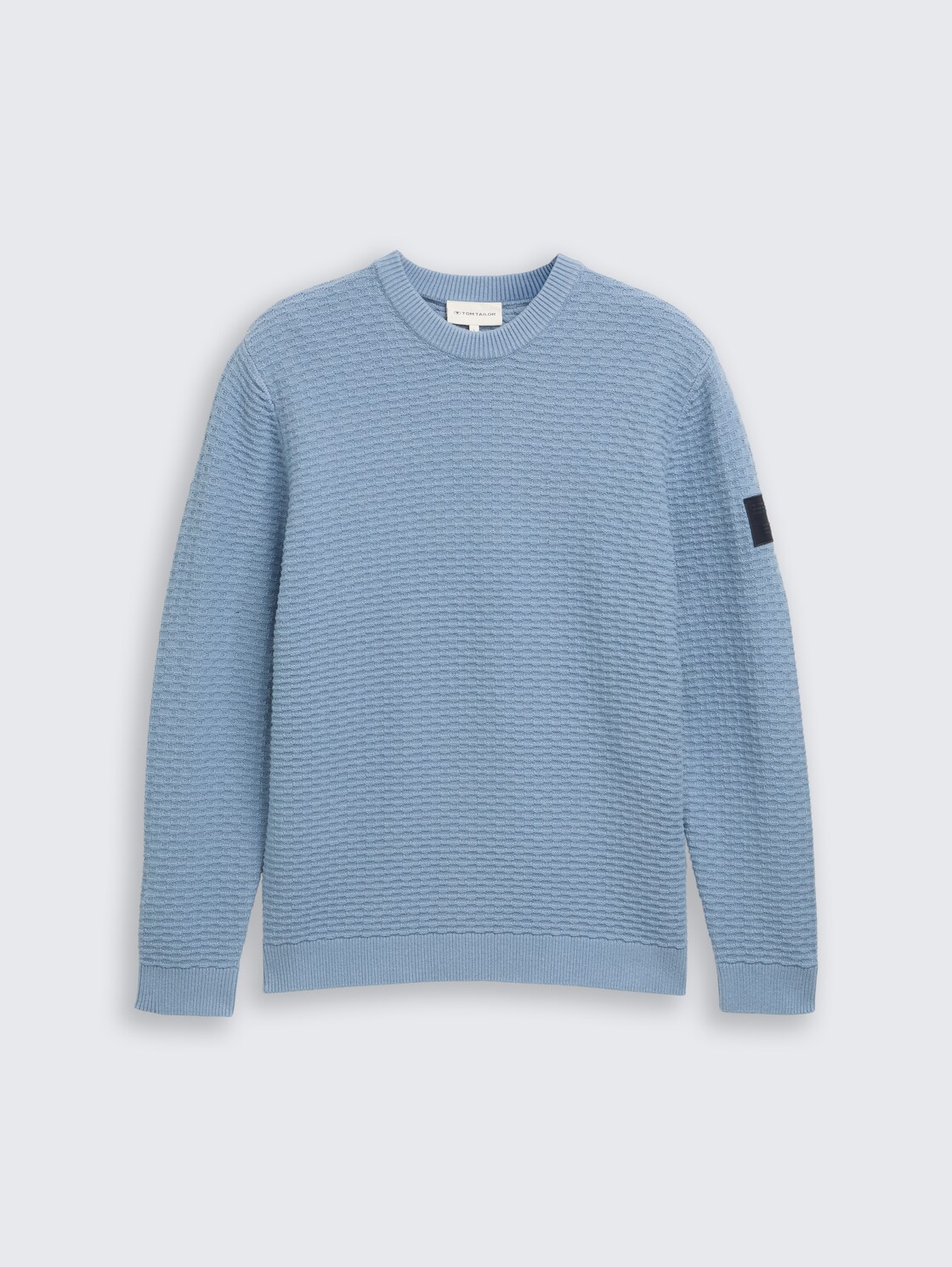 Strickpullover mit Rundhalsausschnitt - faded denim blue