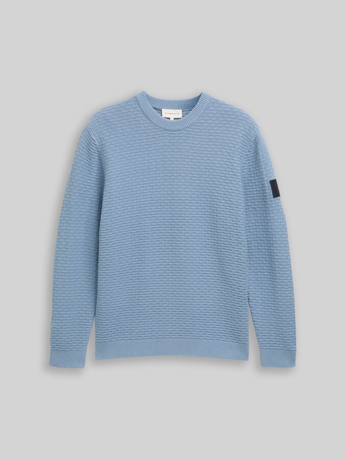 Sweat simple par Men, faded denim blue