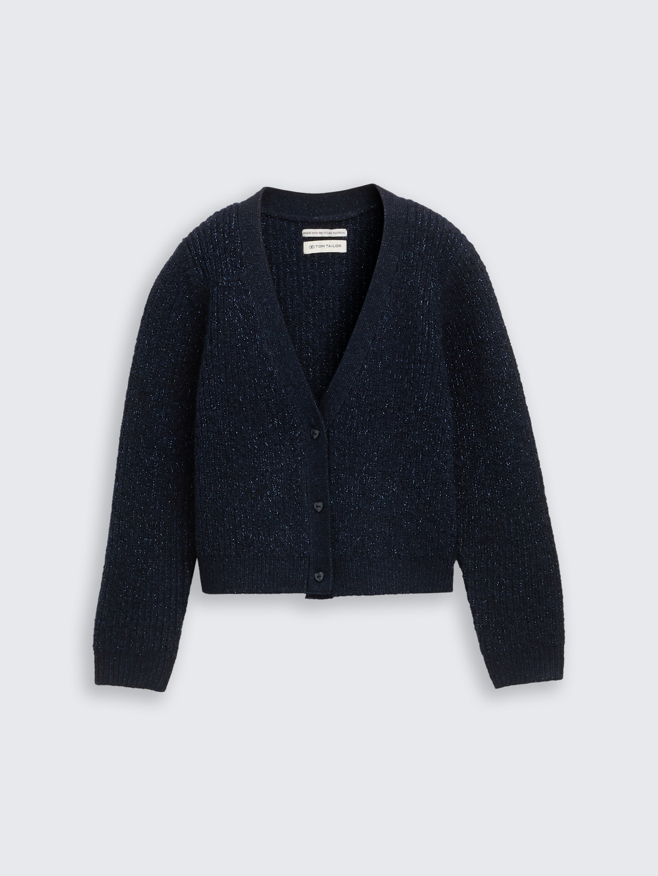 Cardigan mit Glitzer-Effekt - sky_captain_blue_1 - 