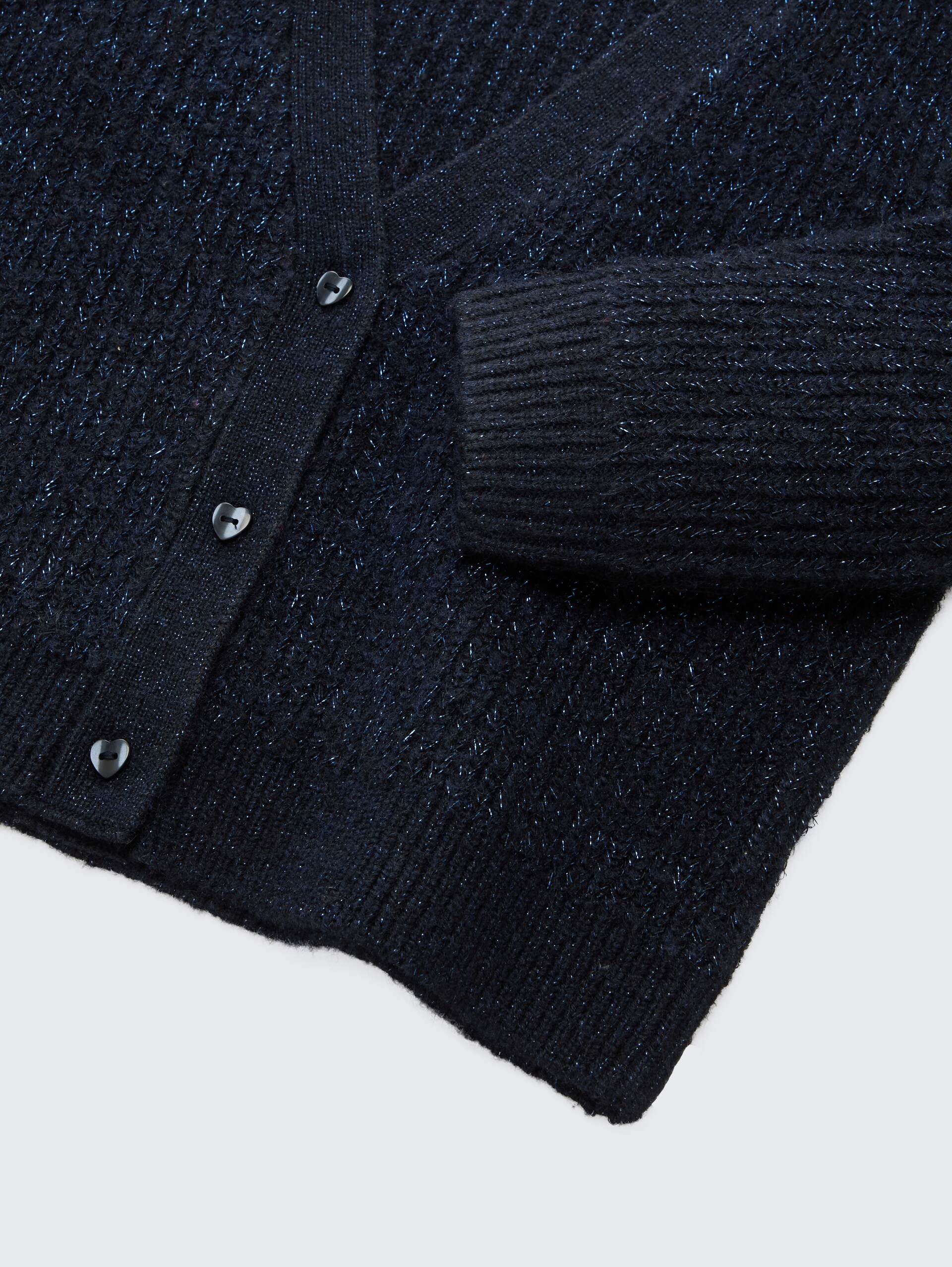 Cardigan mit Glitzer-Effekt - sky captain blue - Detail-Model-Ansicht