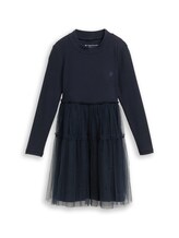 Geselecteerd, Mini-jurk met tule rok door Tom Tailor, blauw