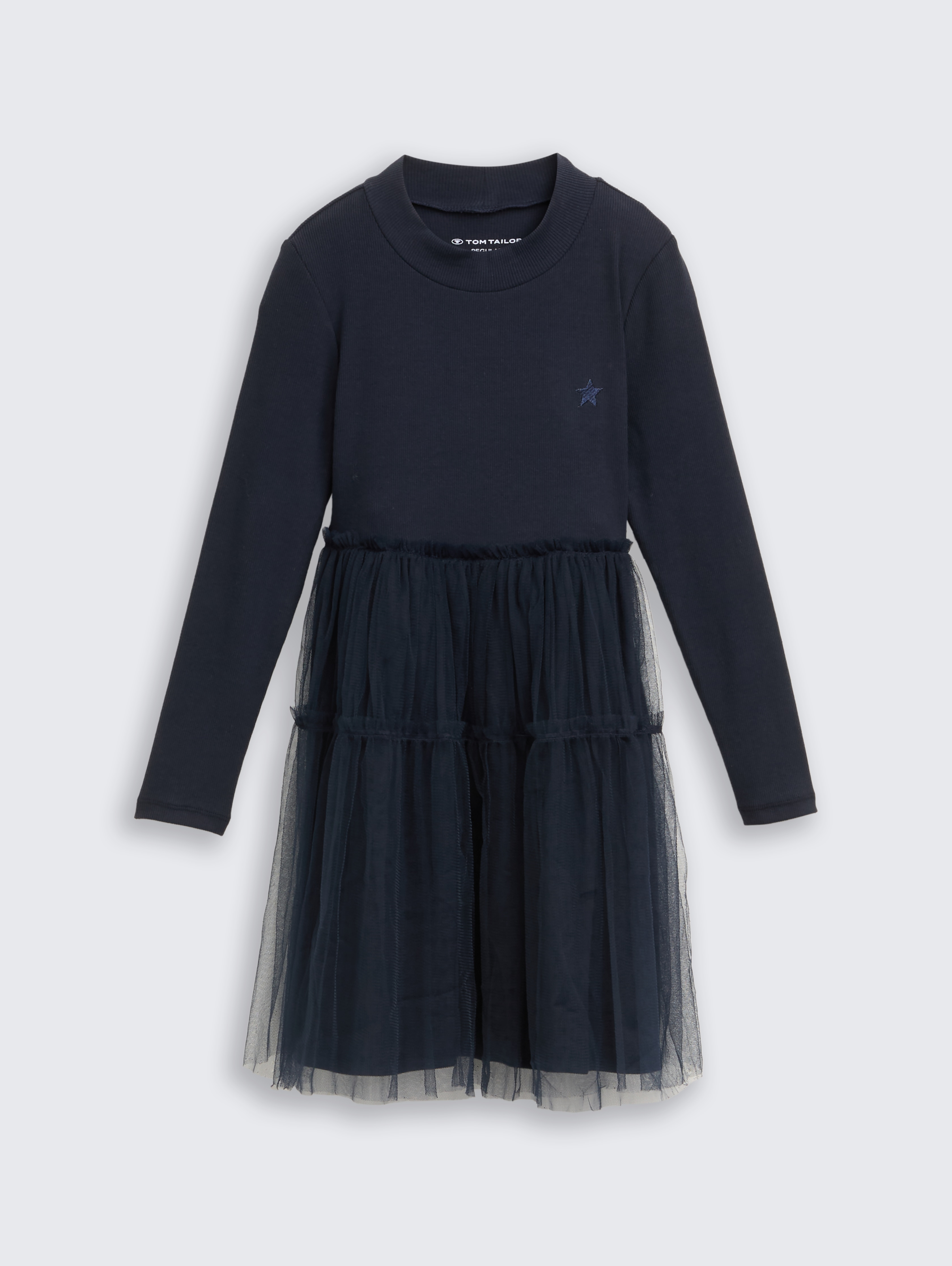 Mini-Kleid mit Tüllrock von Mini Girls, sky captain blue