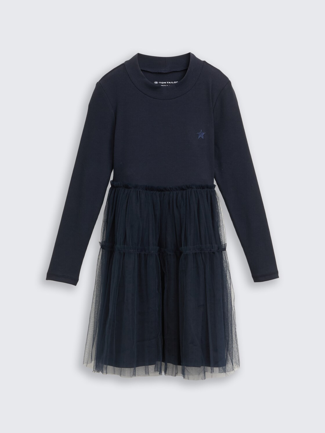 Mini-Kleid mit Tüllrock - sky captain blue - Vorder-Produkt-Ansicht