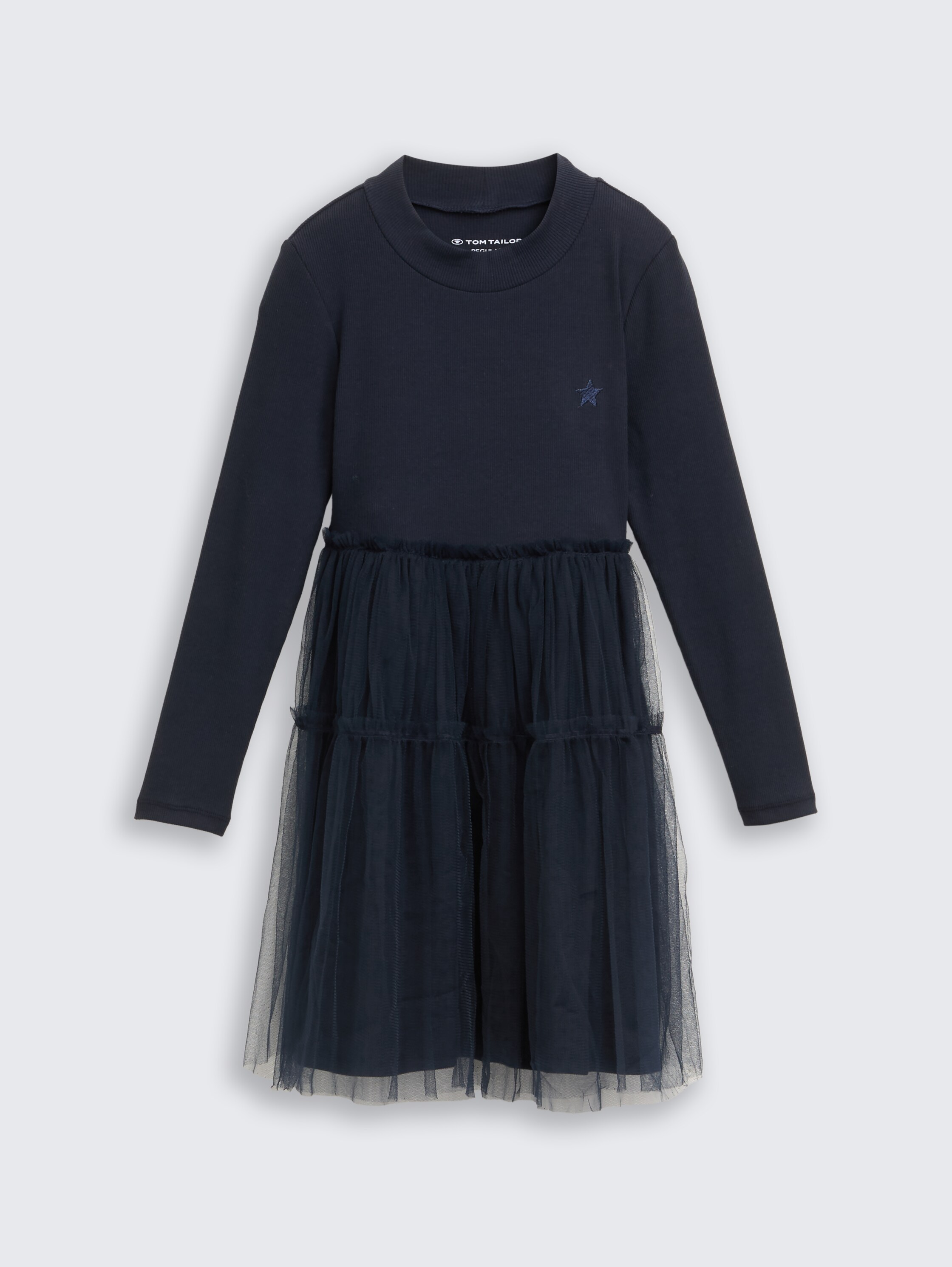 Mini-jurk met tule rok - sky_captain_blue_1 - 