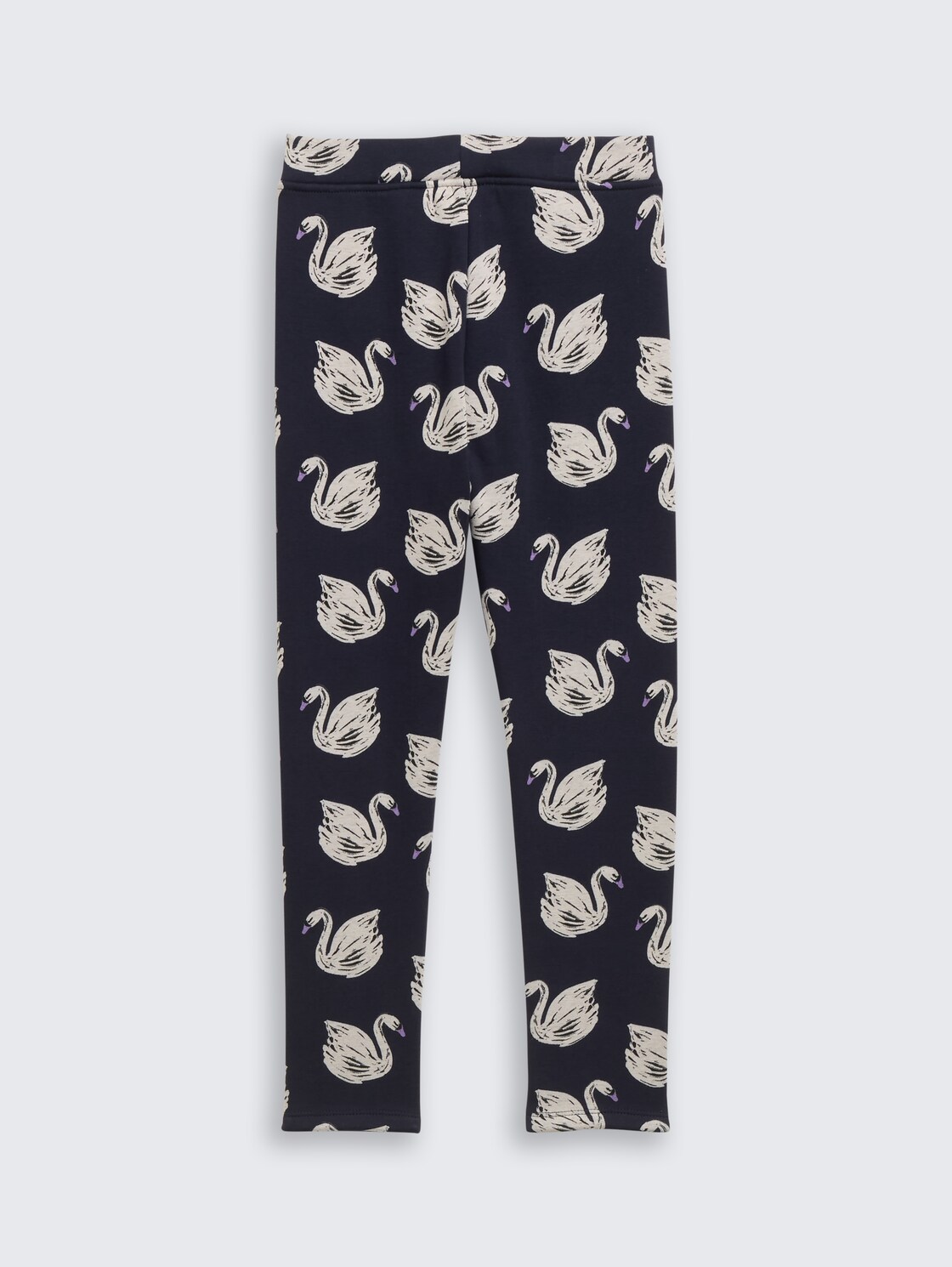Leggings mit weichem Innenfutter - dark blue swan print