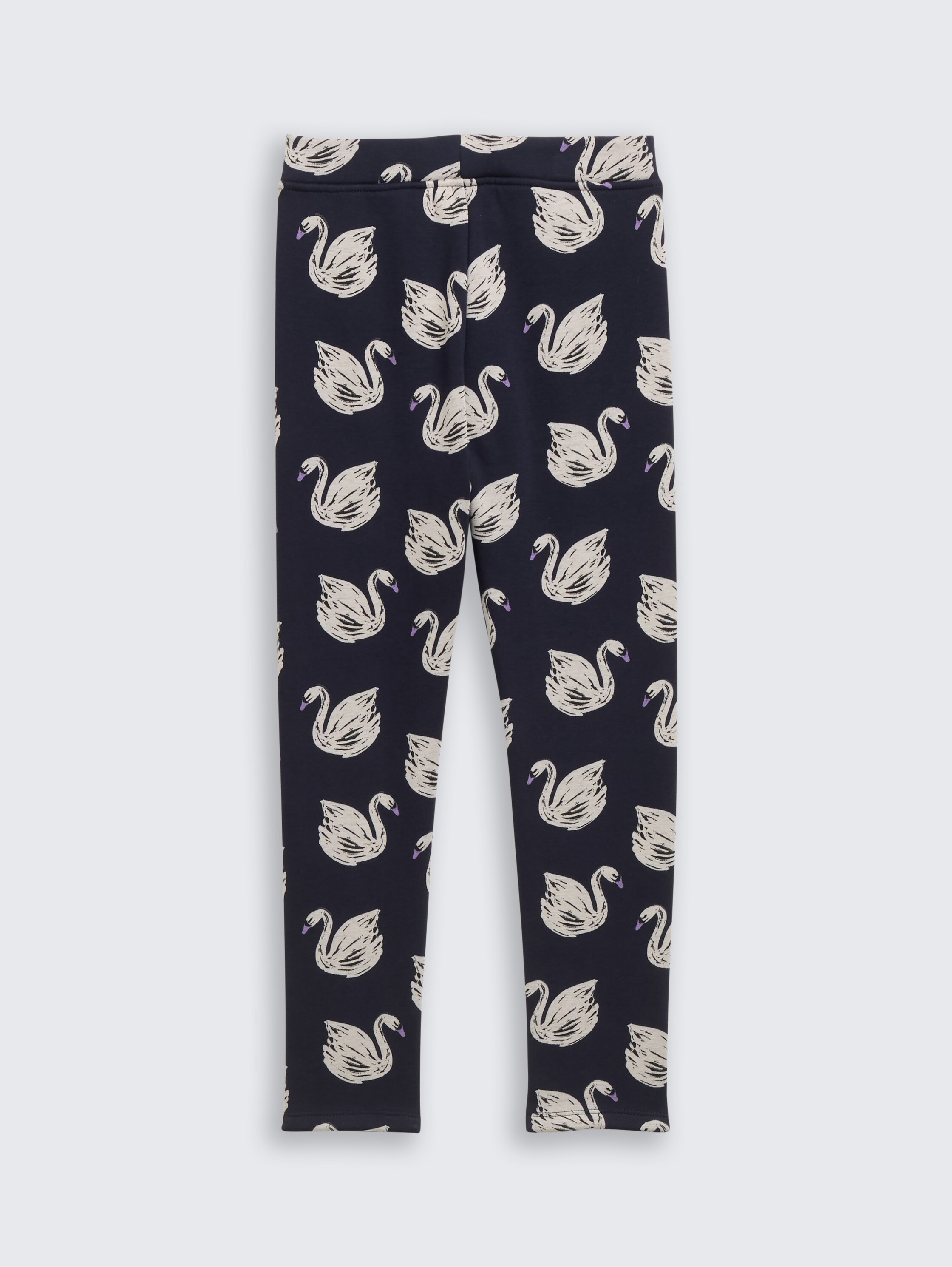 Legging met zachte binnenvoering - dark_blue_swan_print - 
