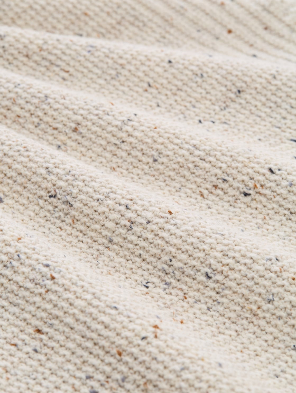 Strickpullover mit Strukturmix - offwhite melange multi neps - Material-Ansicht