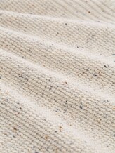 Strickpullover mit Strukturmix - offwhite melange multi neps - Material-Ansicht