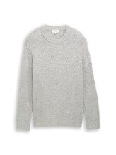 Nicht ausgewählt, Strickpullover mit Strukturmix von , grau