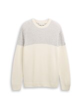 Geselecteerd, Gebreide trui met ronde hals door Tom Tailor, grauw