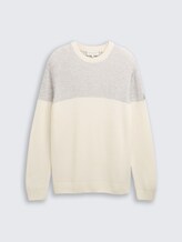 Sweat simple - offwhite grey plated mouline