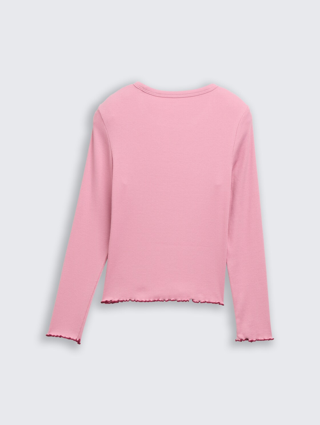 Basic Ripp Langarmshirt - soft tulip