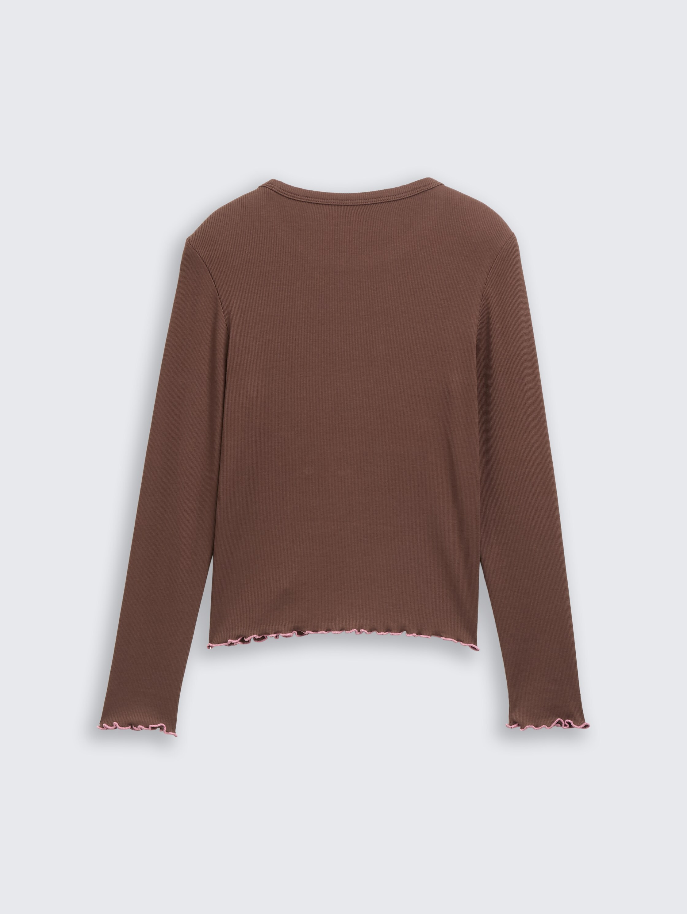 Basic Ripp Langarmshirt - soft_chocolate_brown - 