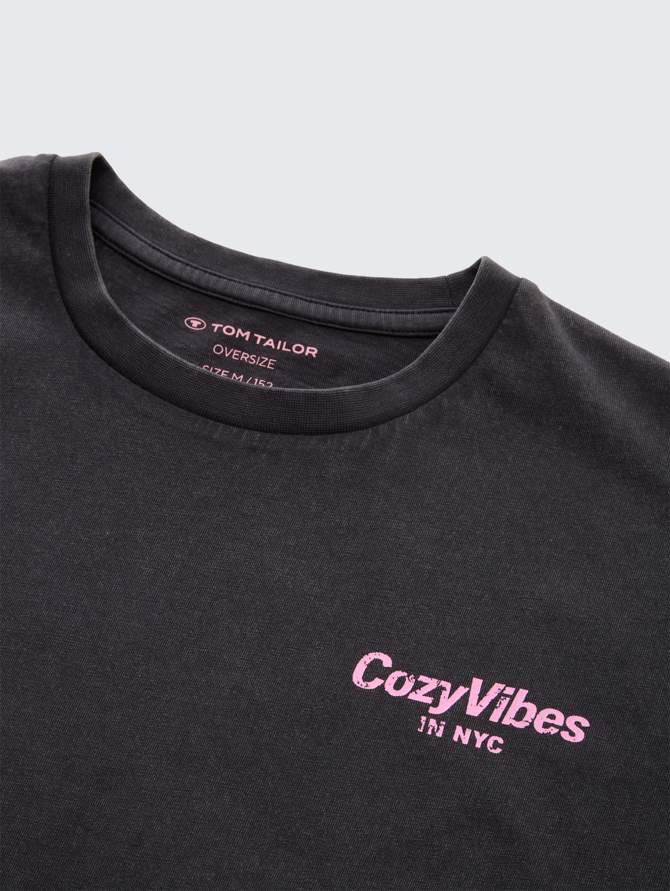 Oversize T-Shirt mit Rückenprint - heavy_black - 