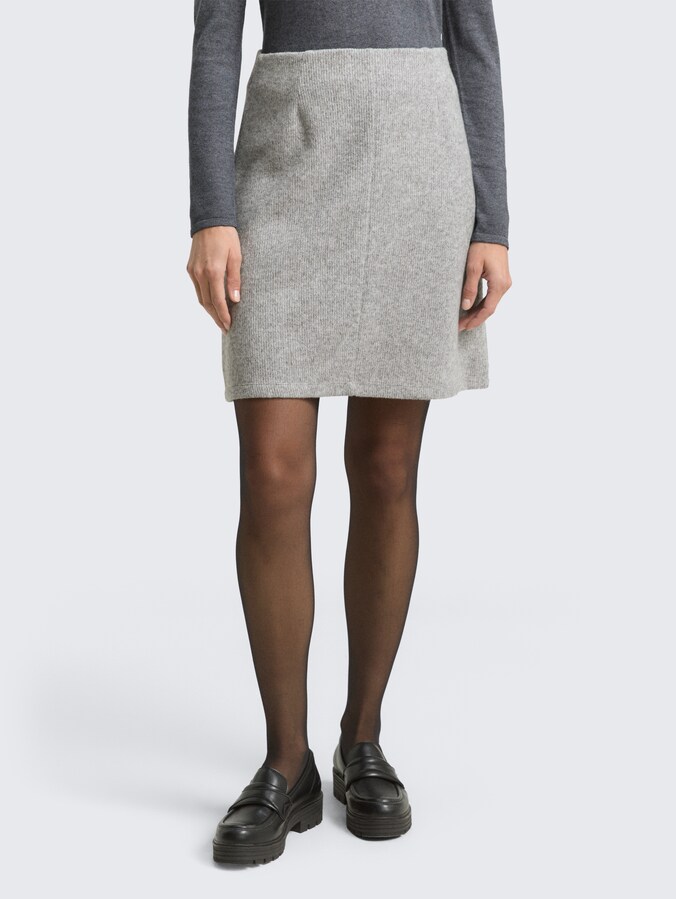 Jupe confortable aspect chiné par Women, medium silver grey melange