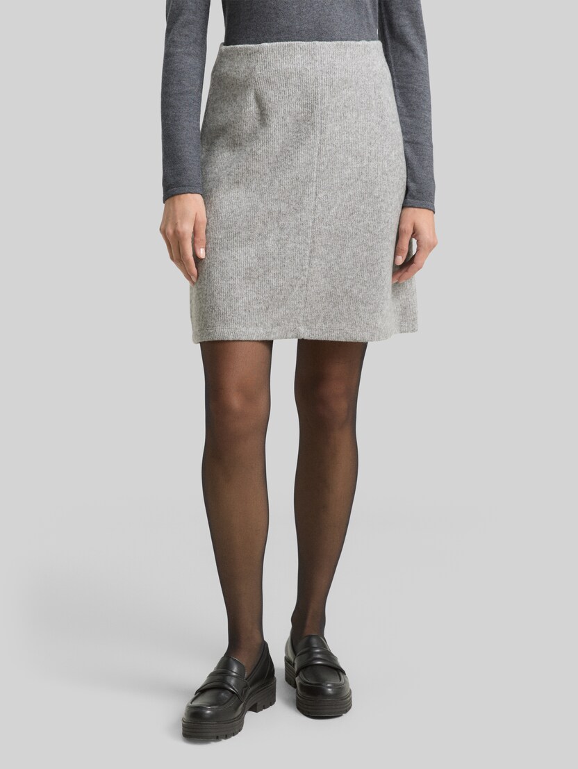 Gezellige rok in gemêleerde look door Women, medium silver grey melange
