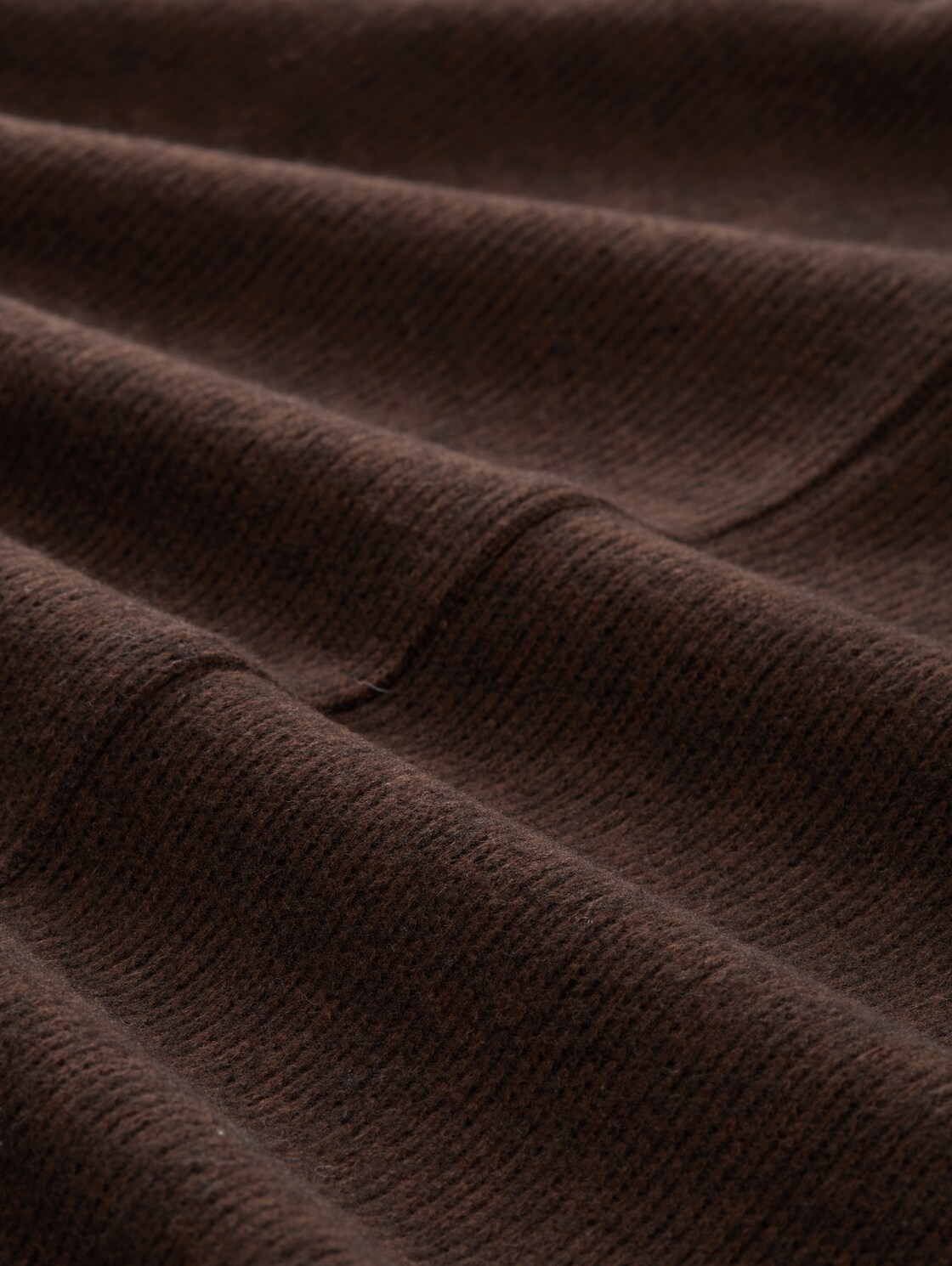 Cosy Rock in Melange-Optik - dark pecan brown melange - Material-Ansicht