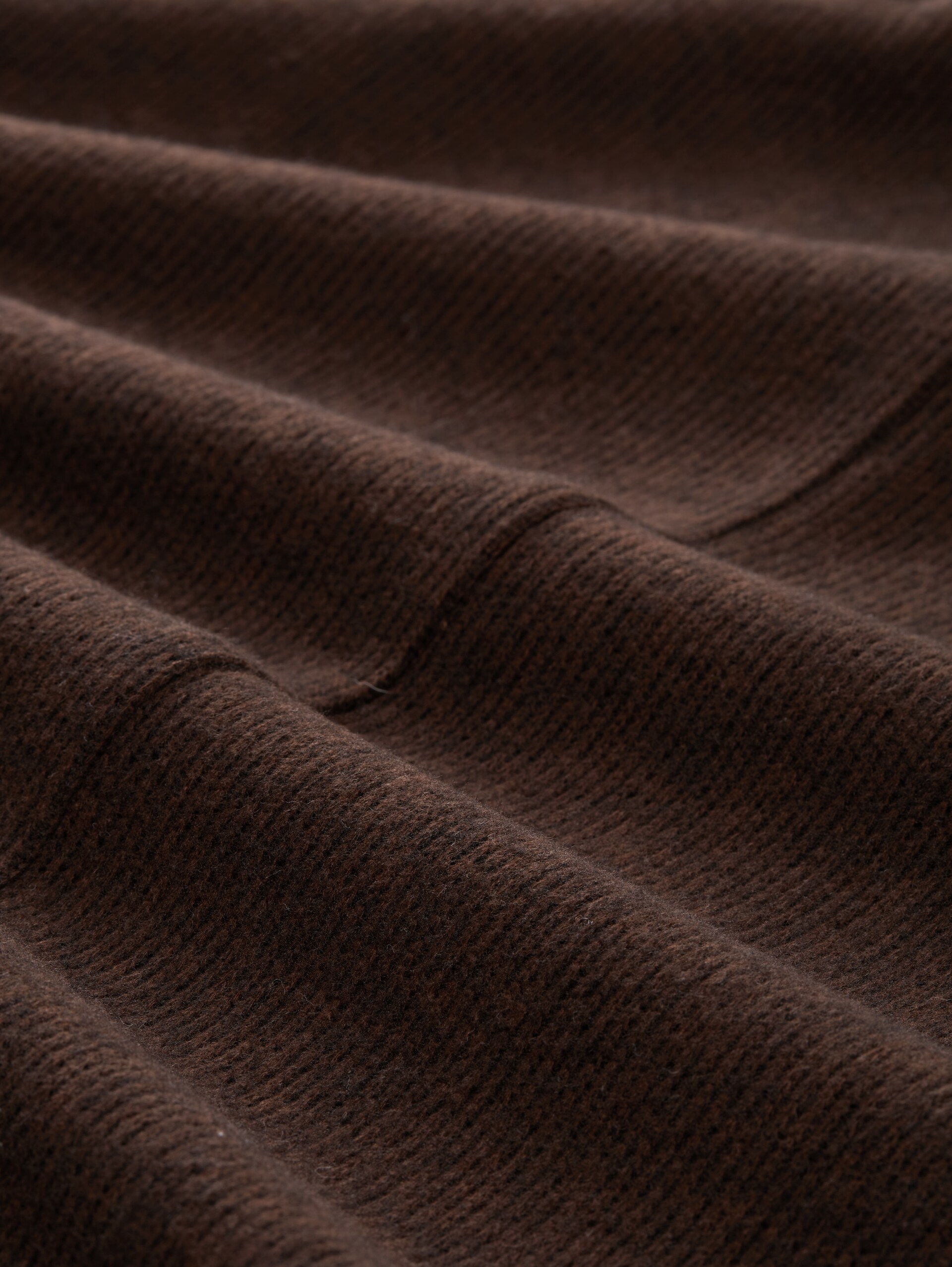 Cosy Rock in Melange-Optik - dark pecan brown melange - Material-Ansicht