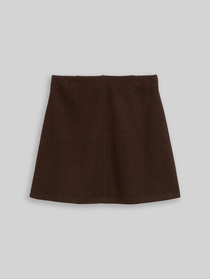 Comfortabele rok in gemêleerde look door Women, dark pecan brown melange