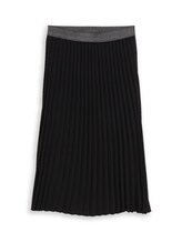 Sélectionné, Jupe midi plissée avec détails pailletés par Tom Tailor, noires
