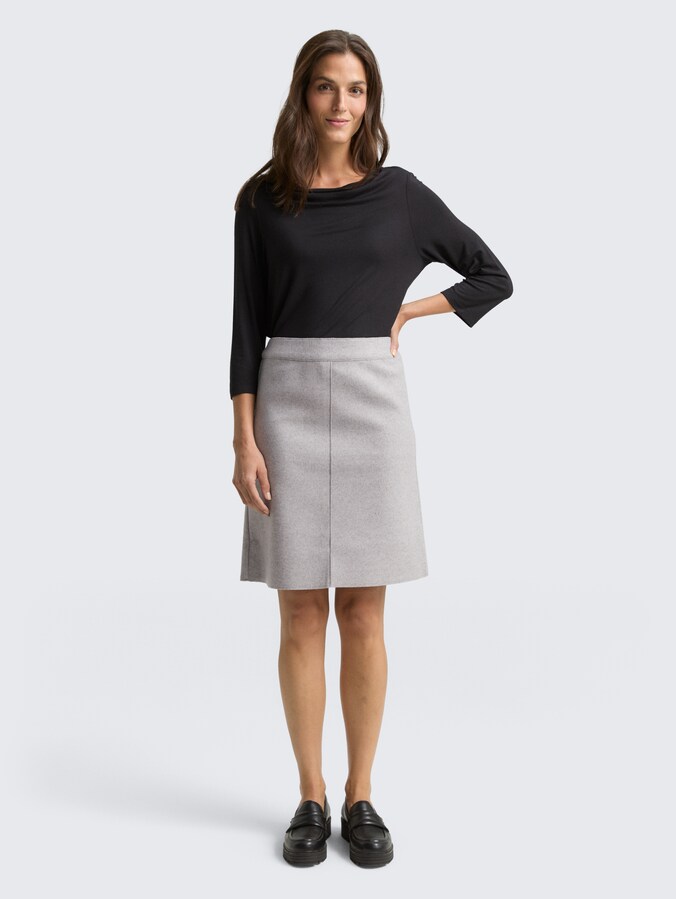 Comfortabele rok in gemêleerde look door Women, medium silver grey melange