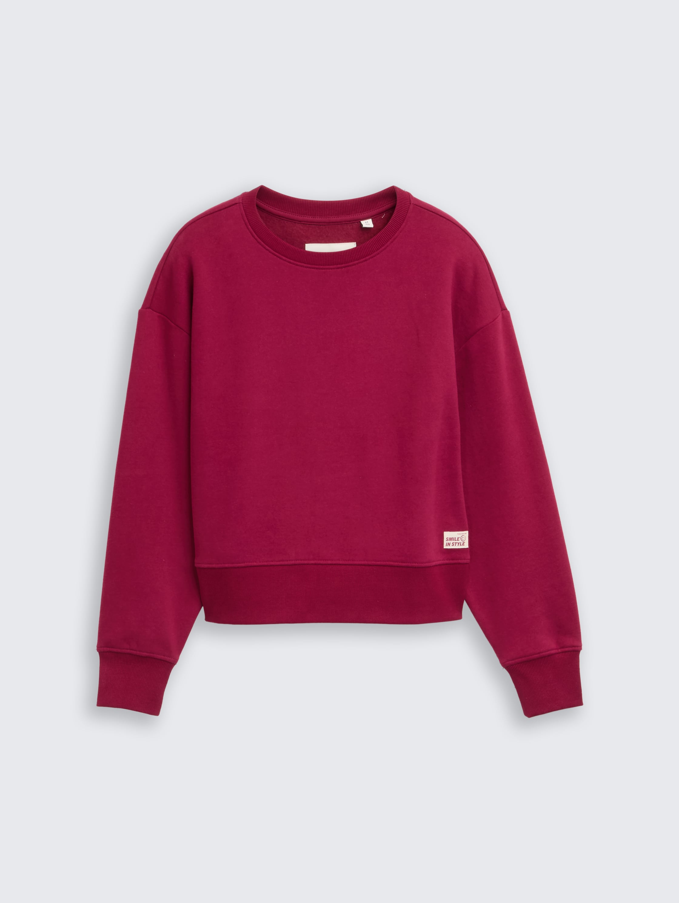 Basic sweatshirt with badge - beetroot_red - 