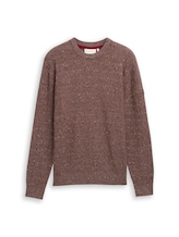 Not Selected, Knitted jumper with round neckline by , brown
