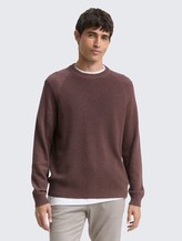 Pull en maille en laine mélangée - bag brown melange - Découpe Vue de face du modèle
