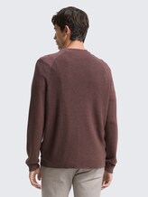 Pull en maille en laine mélangée - bag brown melange