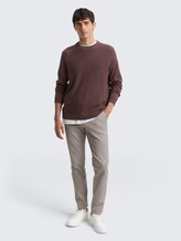 Pull en maille en laine mélangée - bag brown melange - Vue de face du modèle