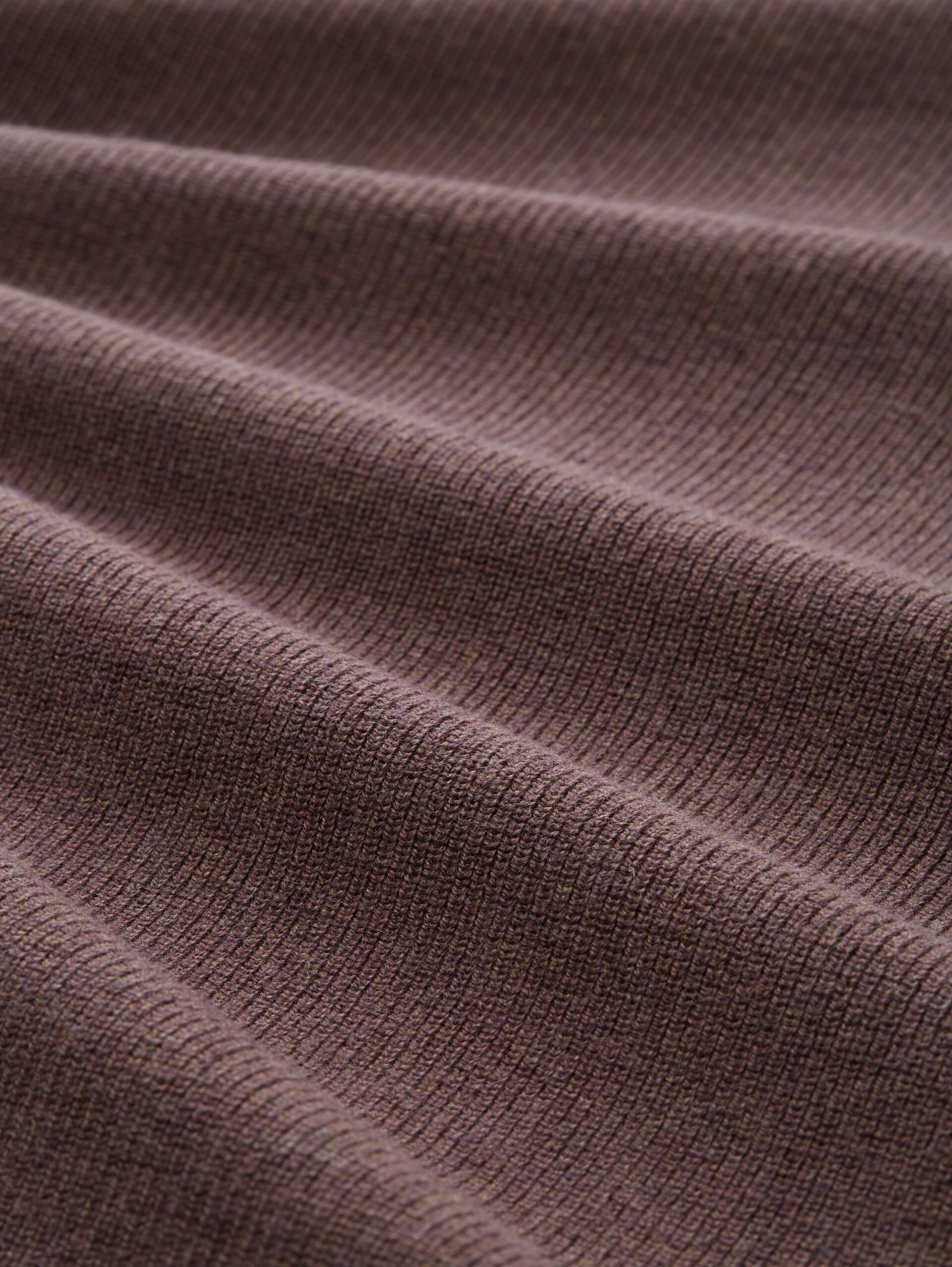 Strickpullover mit Wollanteil - bag brown melange - Material-Ansicht