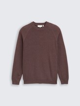 Pull en maille en laine mélangée - bag brown melange