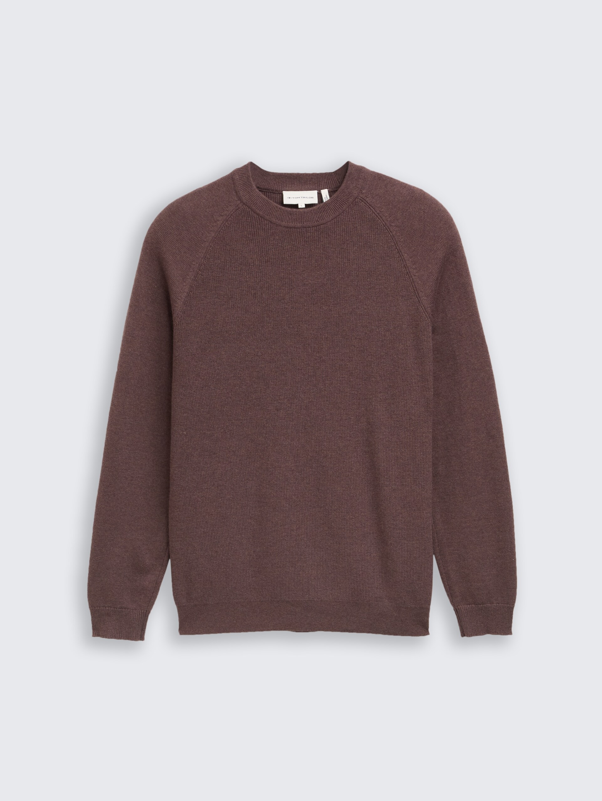 Strickpullover mit Wollanteil - bag brown melange