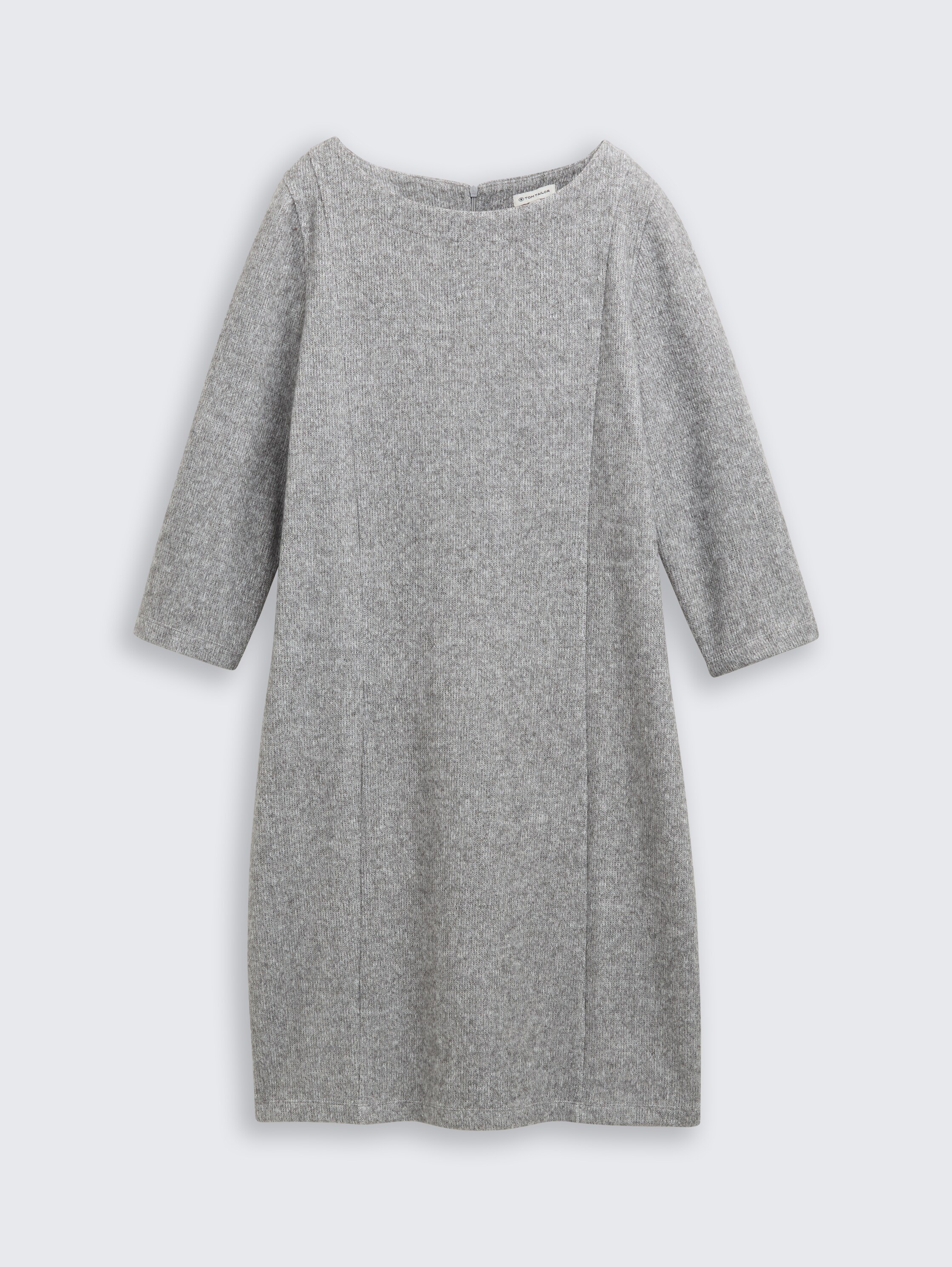 Cosy Kleid mit 3/4-Arm - medium_silver_grey_melange - 