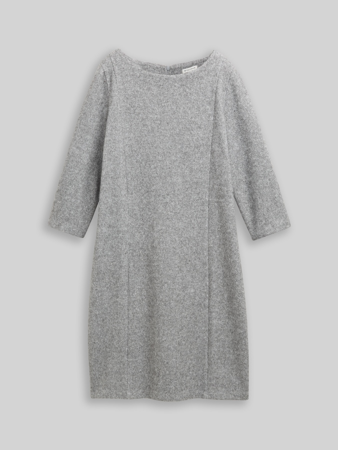 Comfortabele jurk met 3/4-mouwen door Women, medium silver grey melange