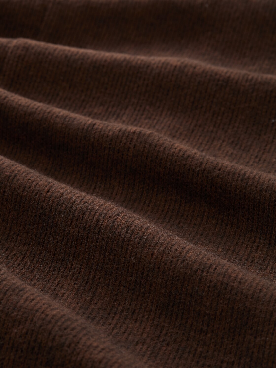 Cosy Kleid mit 3/4-Arm - dark pecan brown melange - Material-Ansicht