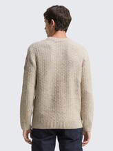 Pull en maille aspect chiné - brown offwhite structure