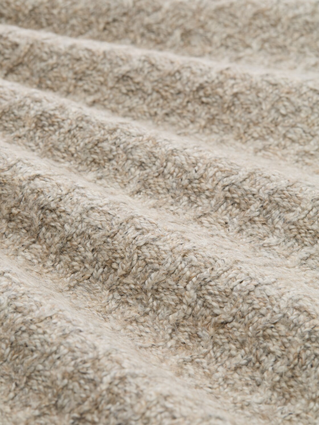 Strickpullover in Melange-Optik - brown offwhite structure - Material-Ansicht