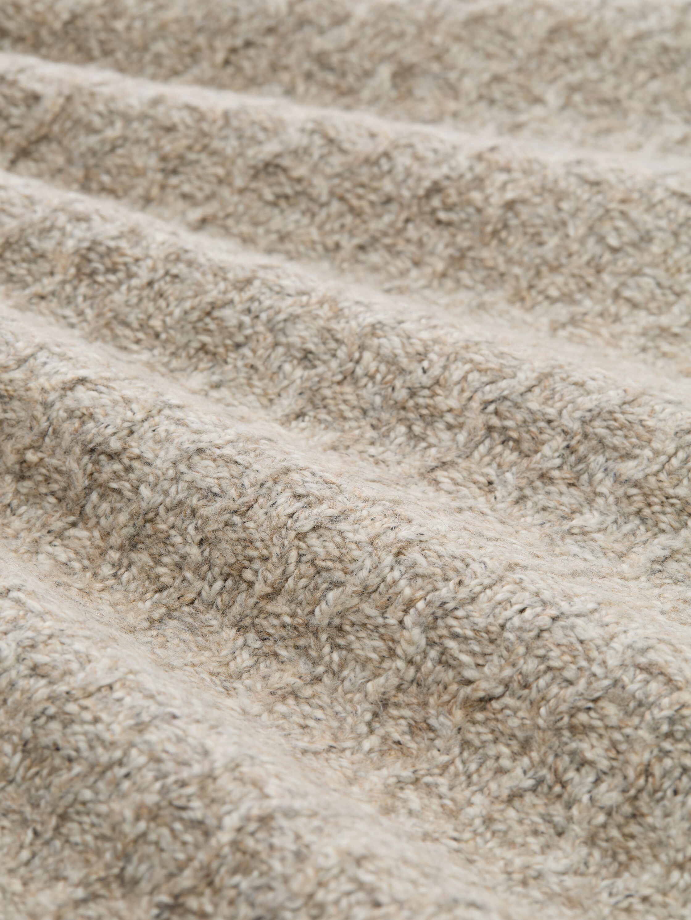 Strickpullover in Melange-Optik - brown offwhite structure - Material-Ansicht