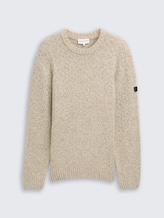 Pull en maille aspect chiné - brown offwhite structure