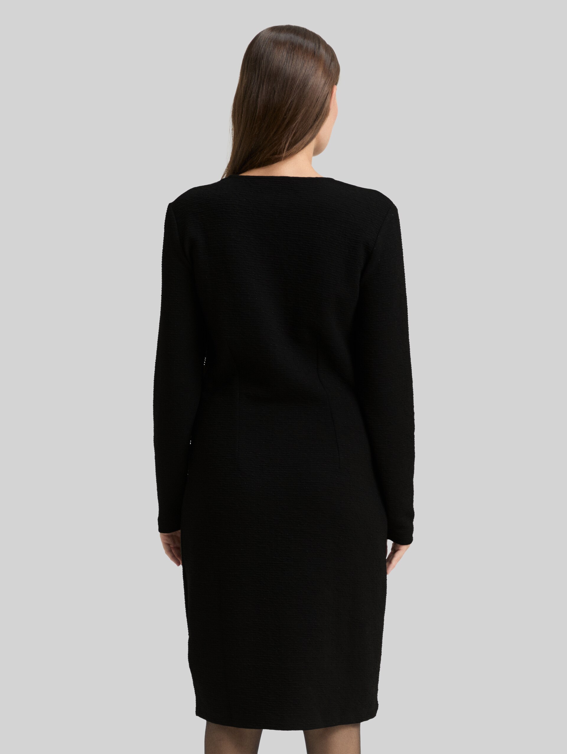 Dress with glitter effect - deep black - Model-back view