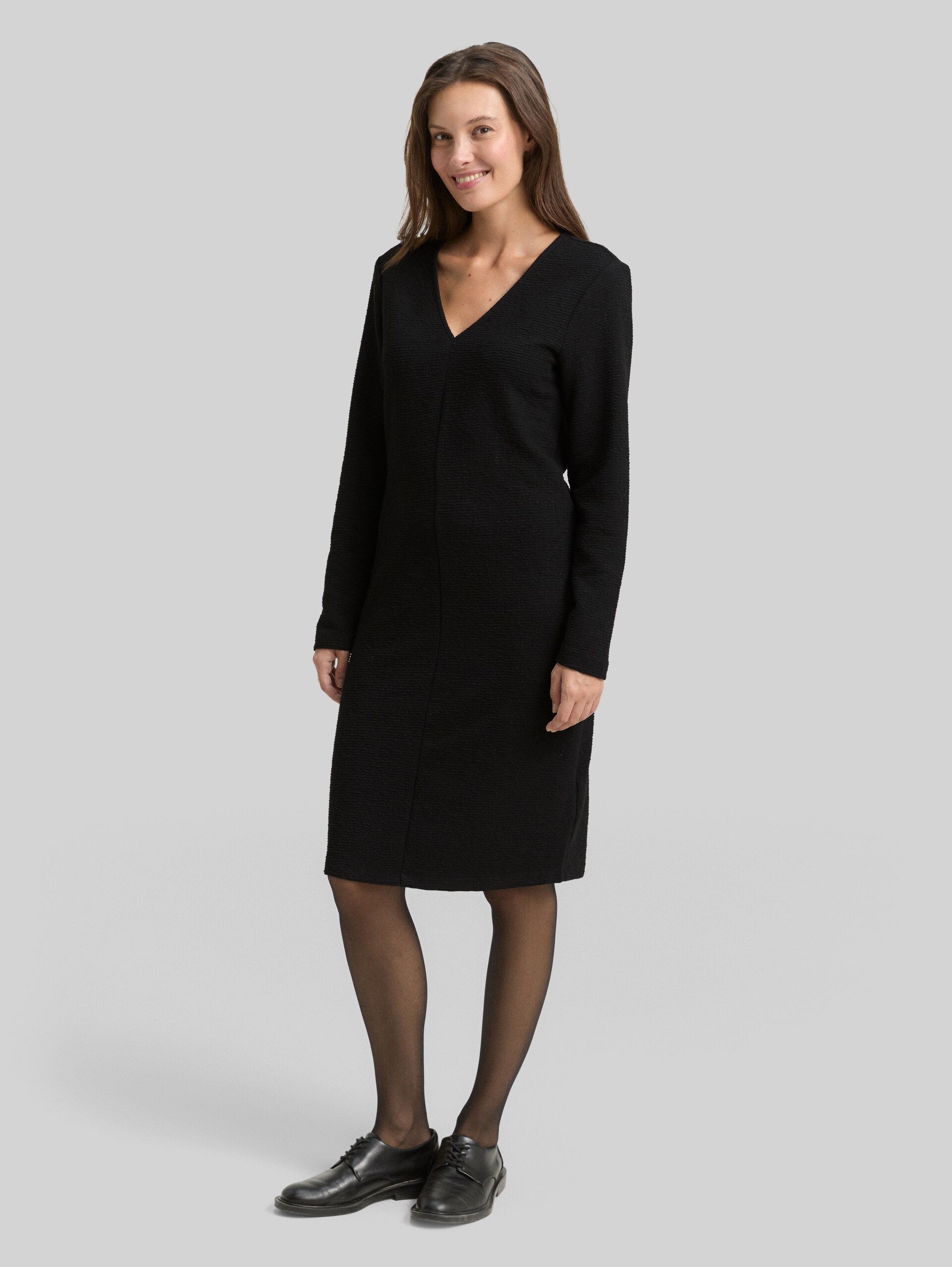 Dress with glitter effect - deep black - side model view
