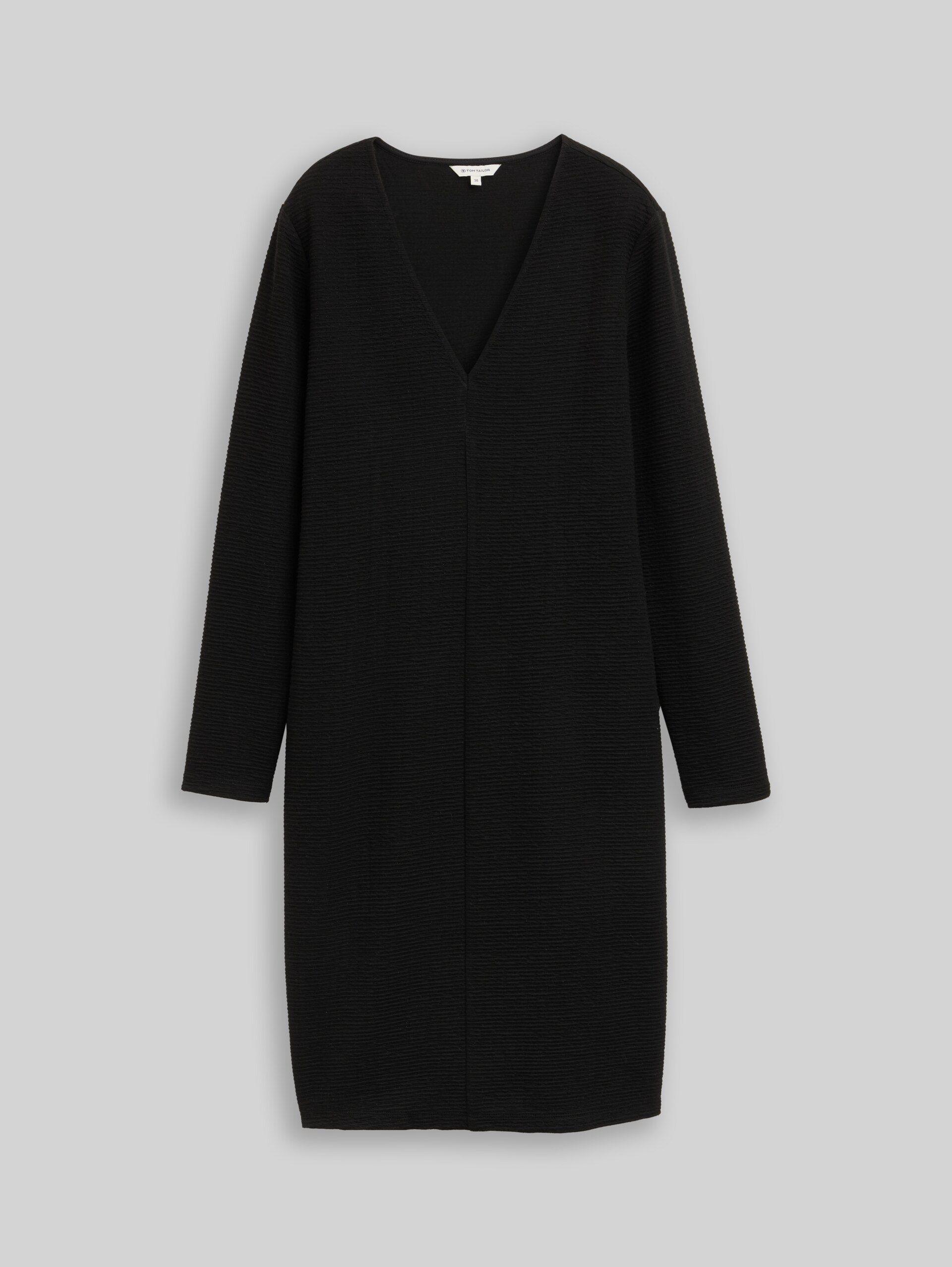 Dress with glitter effect - deep black - Front product view