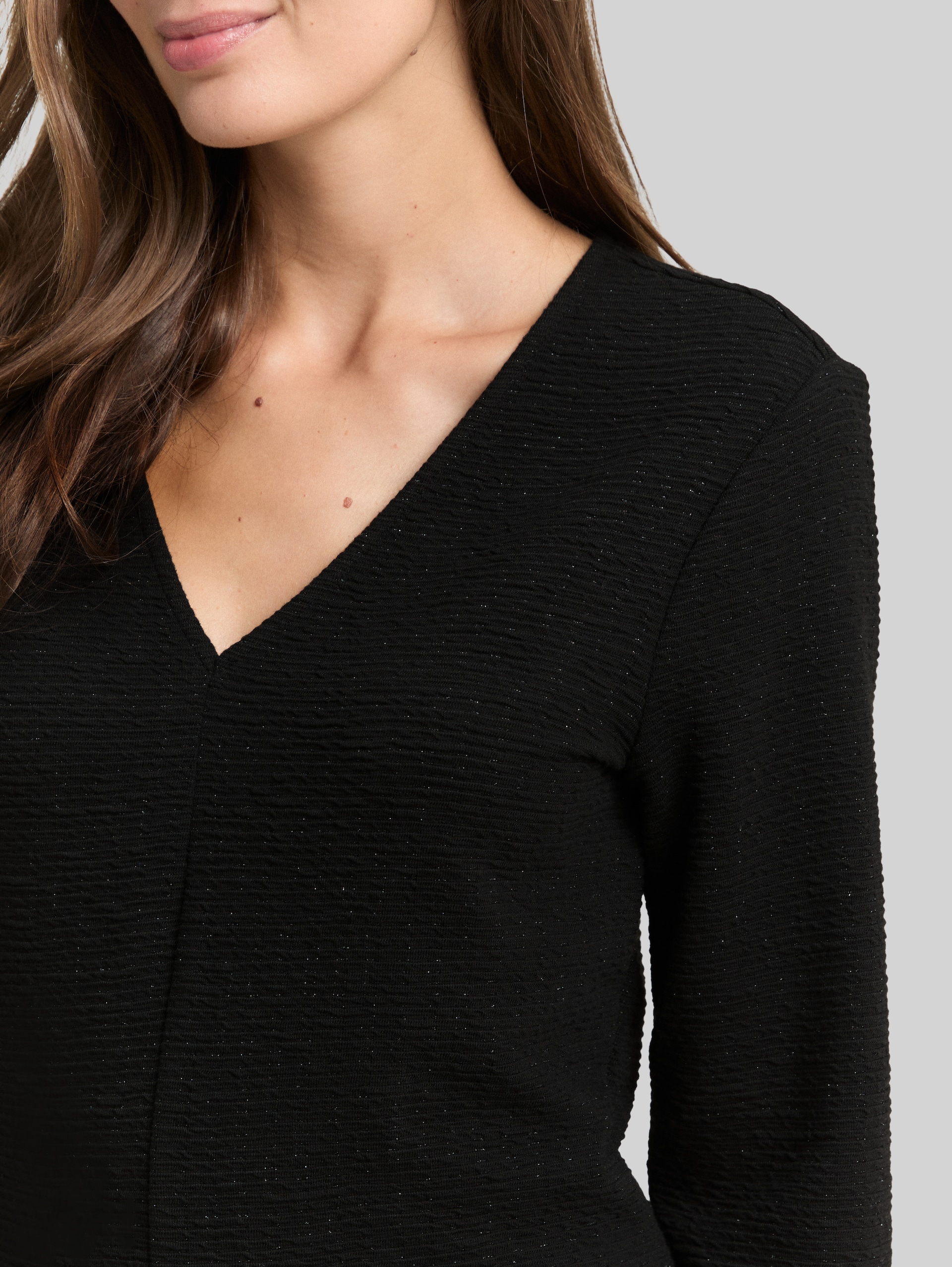 Dress with glitter effect - deep black - Detail model view