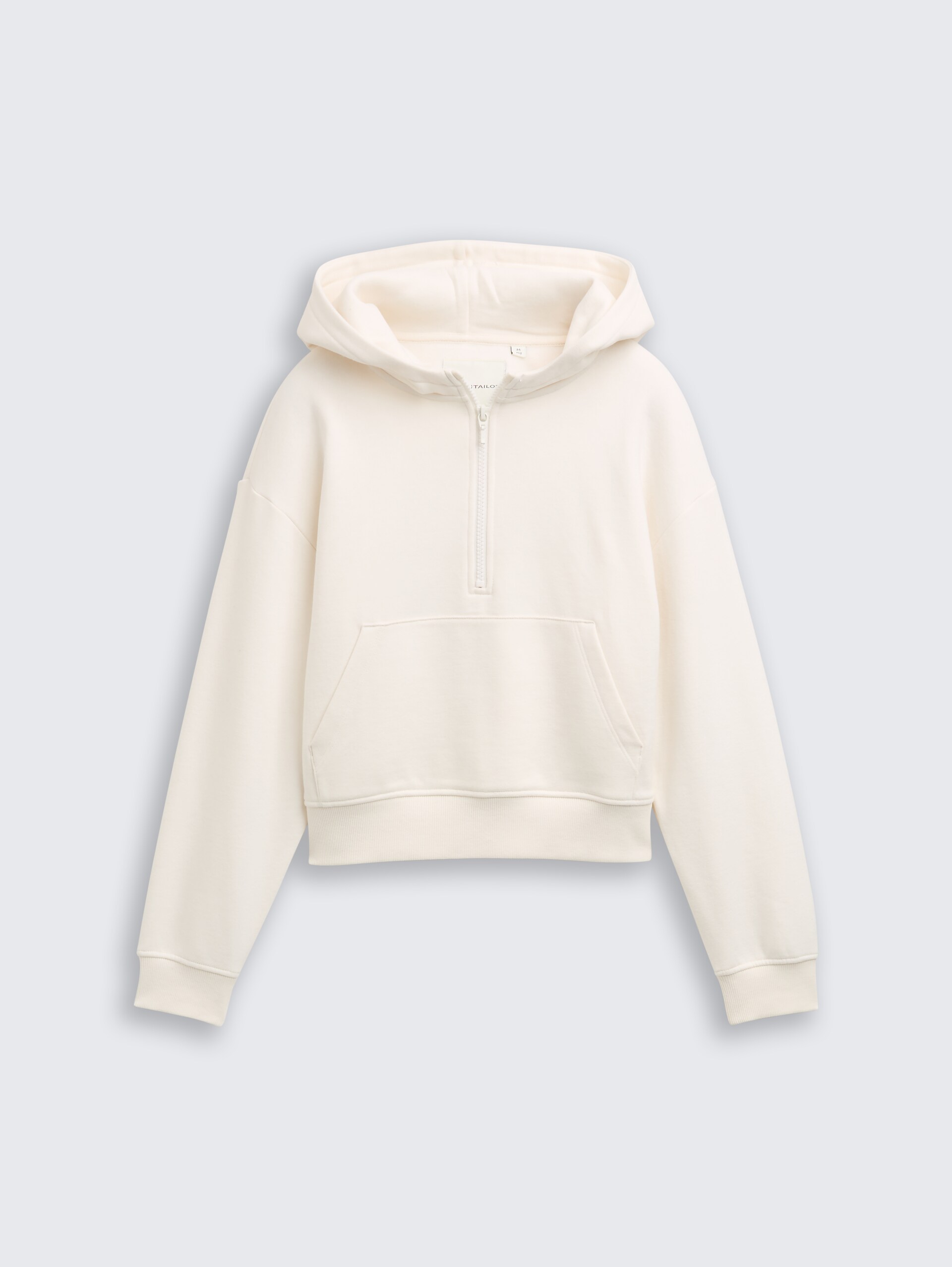 Hoodie Sweatshirt mit Reißverschluss - Gardenia White - Vorder-Produkt-Ansicht