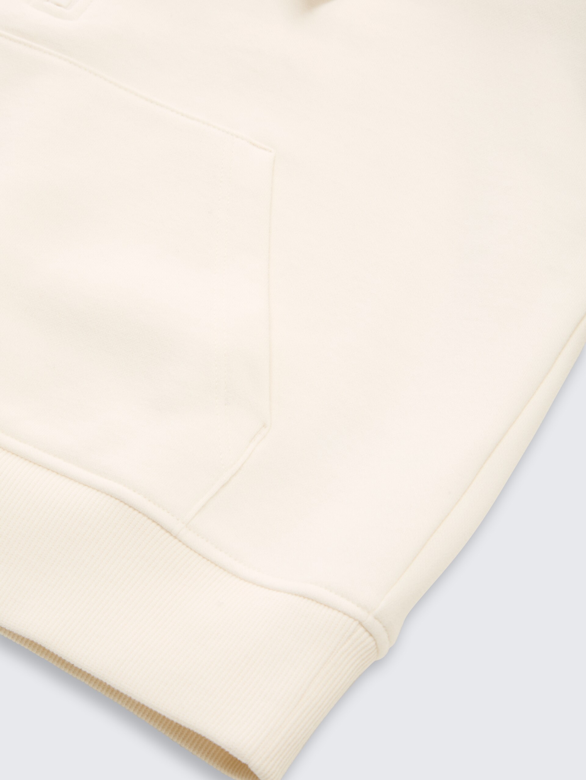 Hoodie Sweatshirt mit Reißverschluss - Gardenia White - Detail-Model-Ansicht