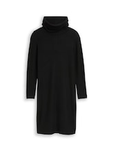 Selected, Cosy dress with waffle texture by Tom Tailor, black