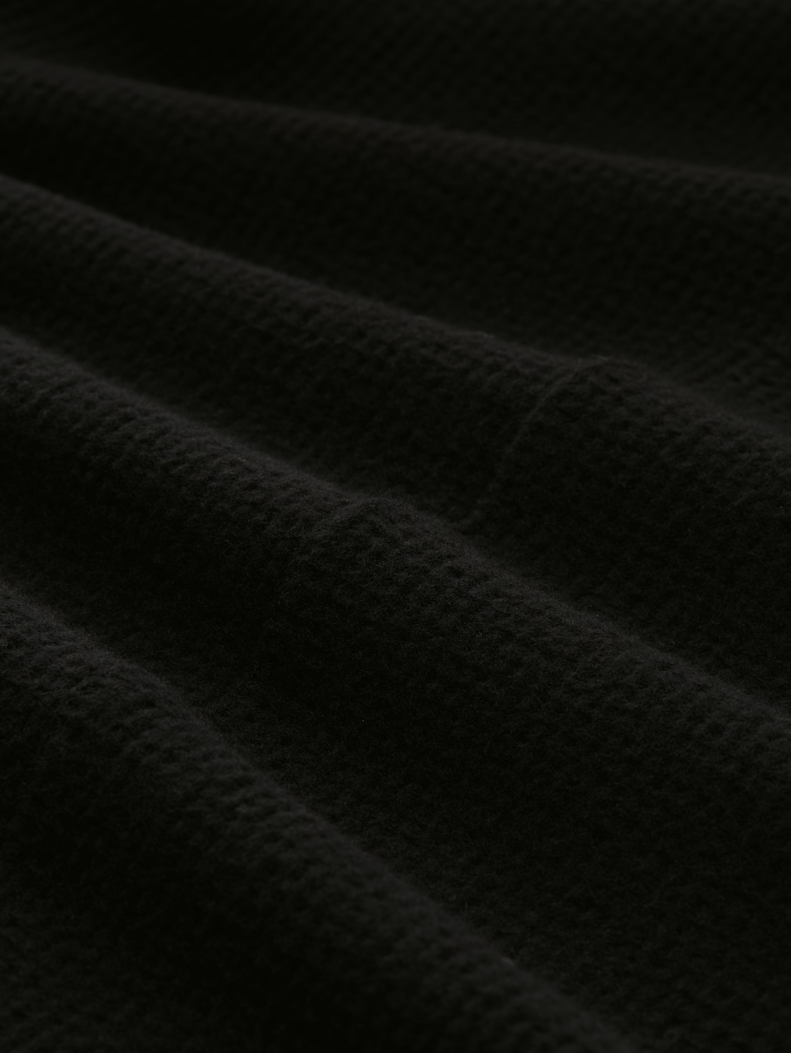 Cosy Kleid mit Waffelstruktur - deep black - Material-Ansicht