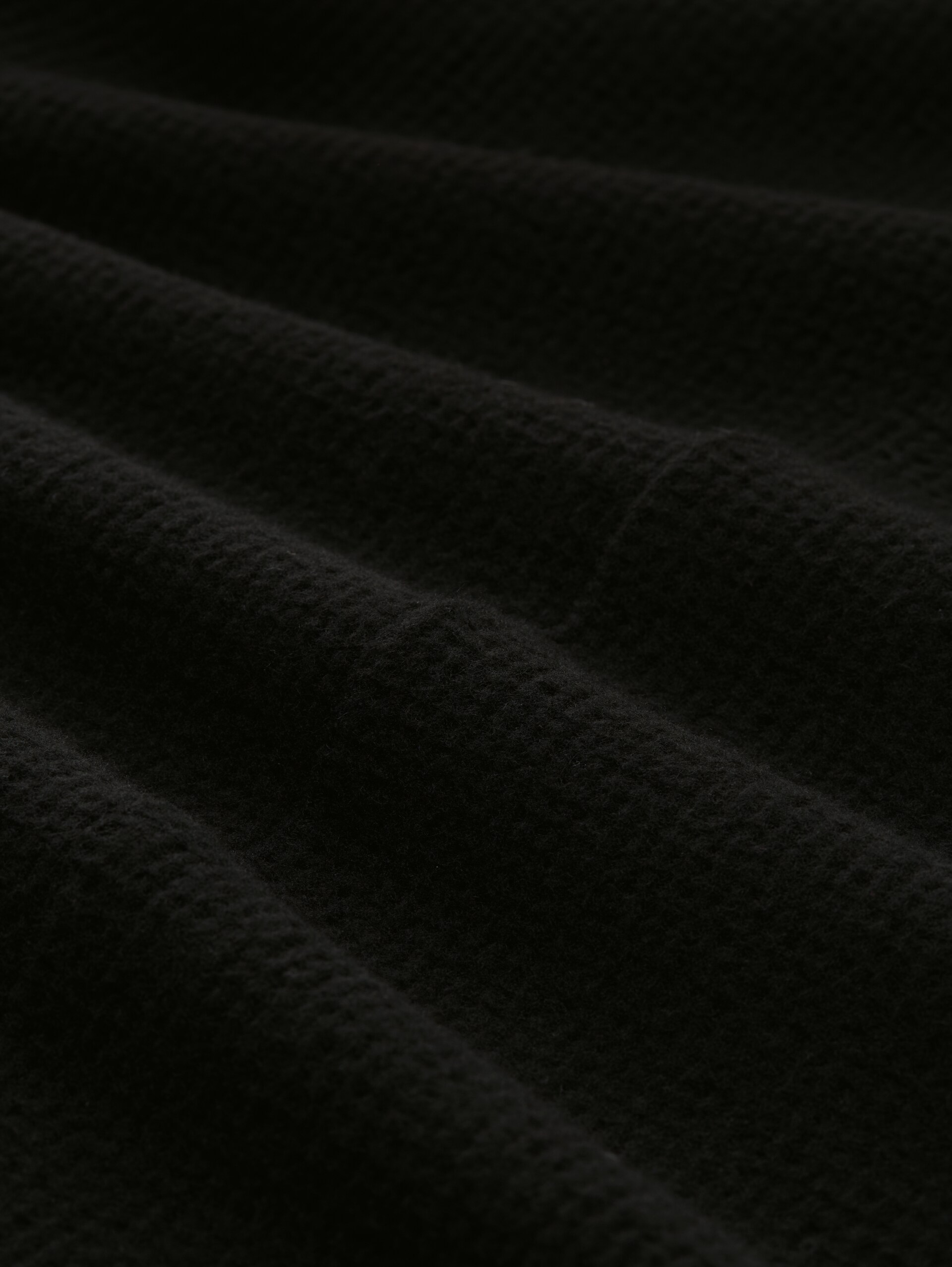 Cosy Kleid mit Waffelstruktur - deep black - Material-Ansicht